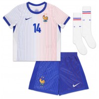 Camiseta Francia Adrien Rabiot #14 Visitante Equipación para niños Eurocopa 2024 manga corta (+ pantalones cortos)